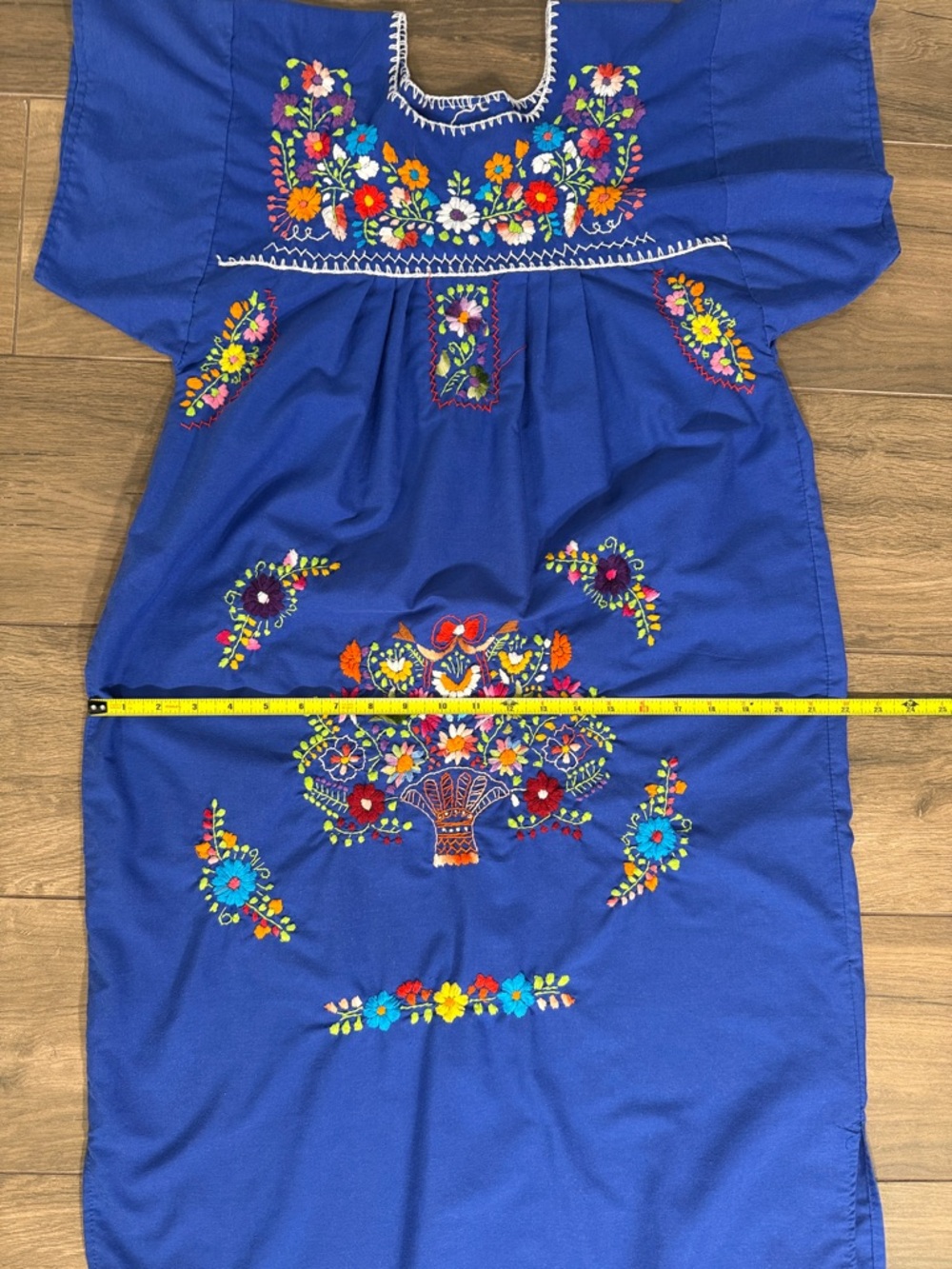 Vintage Women's Floral Embroidered Midi Dress Hippie Boho Style Festival Small - Picture 4 of 15